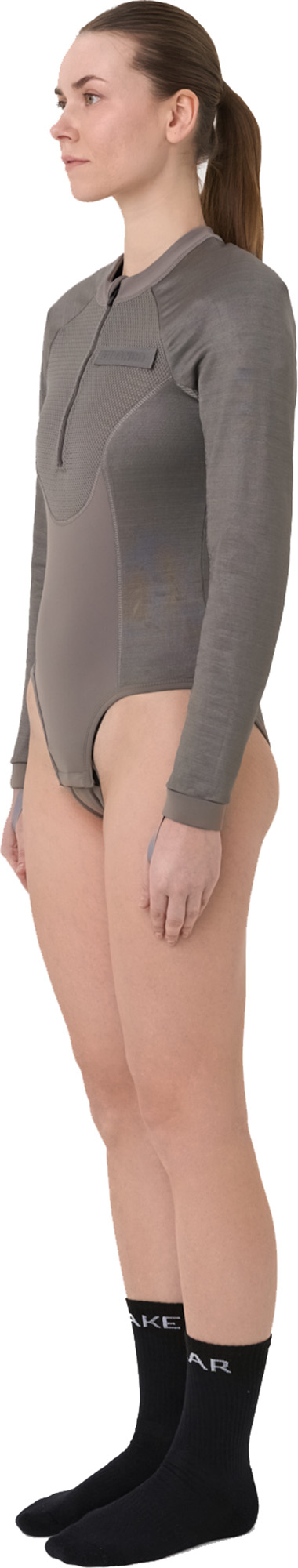Pando Moto Bia Mesh Ladies Long Sleeve Protector Shirt light grey M Figure 2