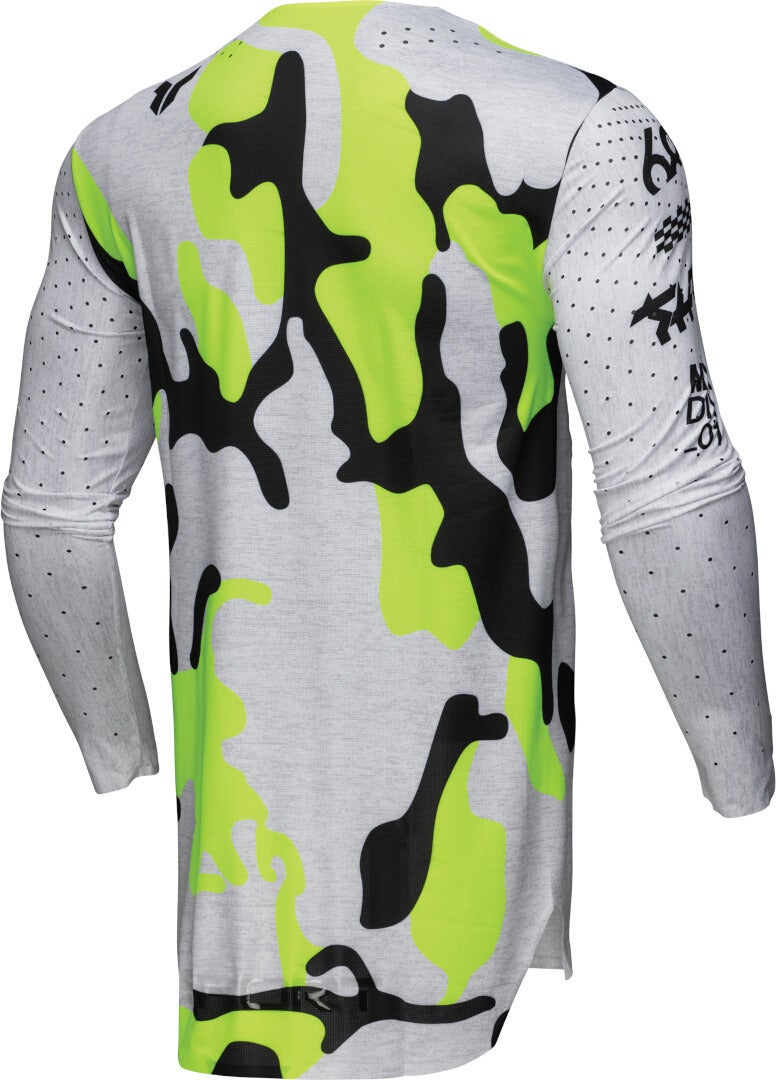 Thor Sportmode Riot Motocross trøje lysegrå/sort/neongul M Figur 3