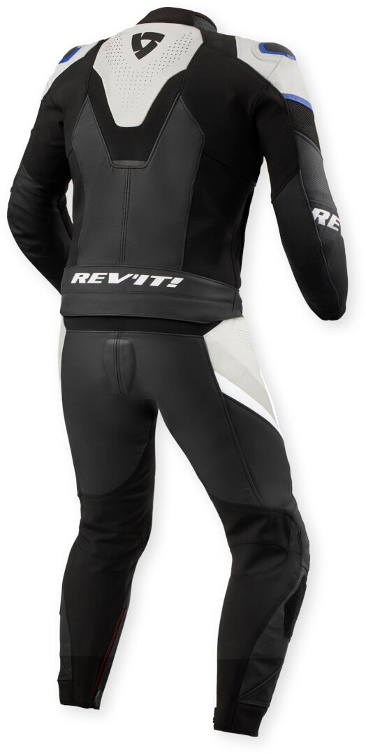 Revit Beta 2 perforierte 2-Teiler Motorrad Lederkombi hellgrau/schwarz/weiß 58 Abbildung 2