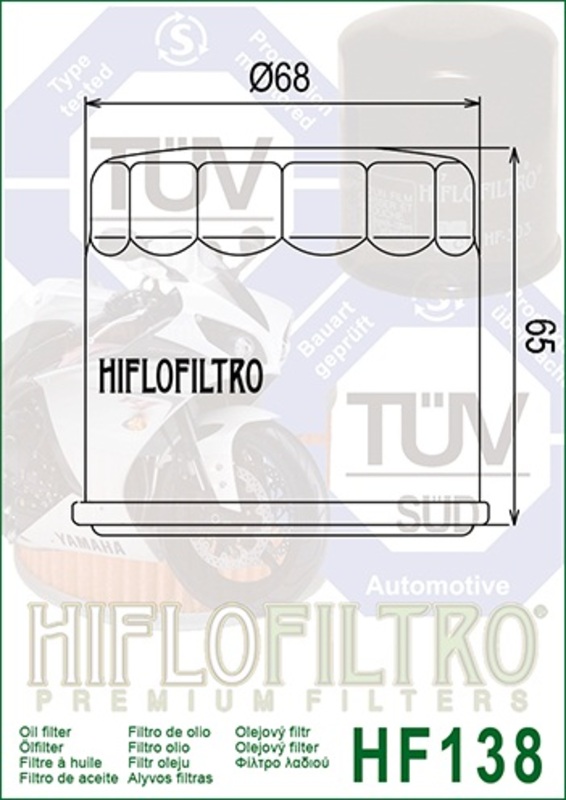Hiflofiltro Filtru de ulei pentru curse - HF138RC Figura 3