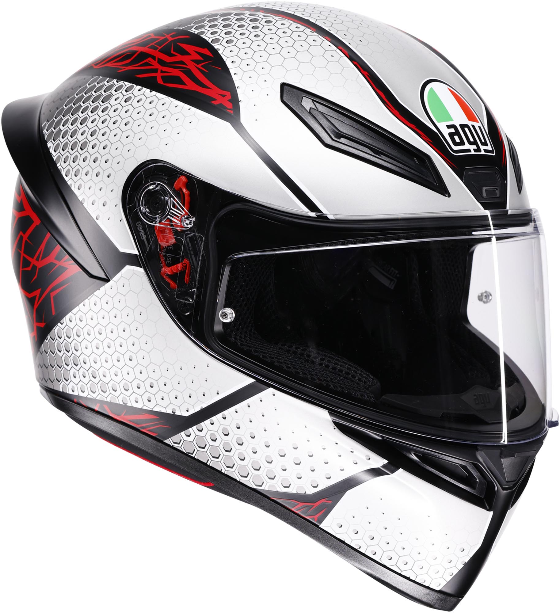 AGV K1 S Speedarmor Casque Noir/Gris/Rouge M (57/58) Figure 1