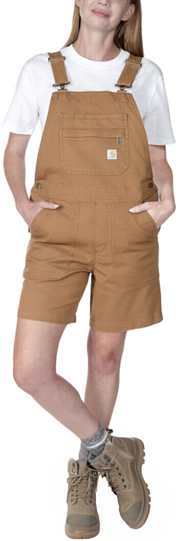 Carhartt Rugged Flex Relaxed Fit Canvas Ladies korta hängslen brun XS Figur 6