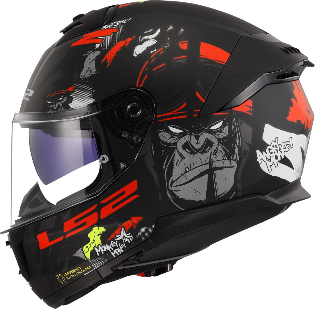 LS2 FF808 Stream II Angry Monkey Casco XXS (51/52) Figura 3