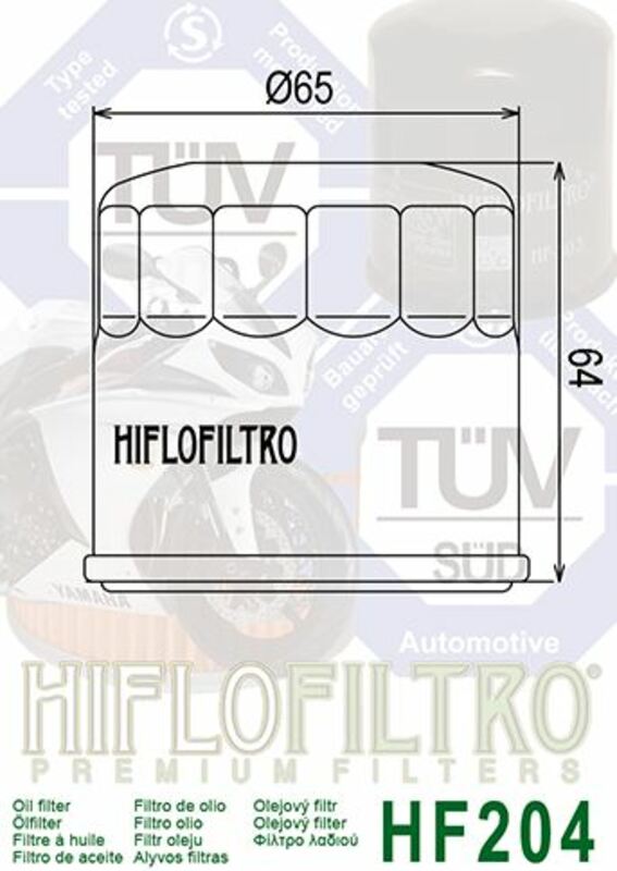 Hiflofiltro Oljefilter - HF204 Figur 3