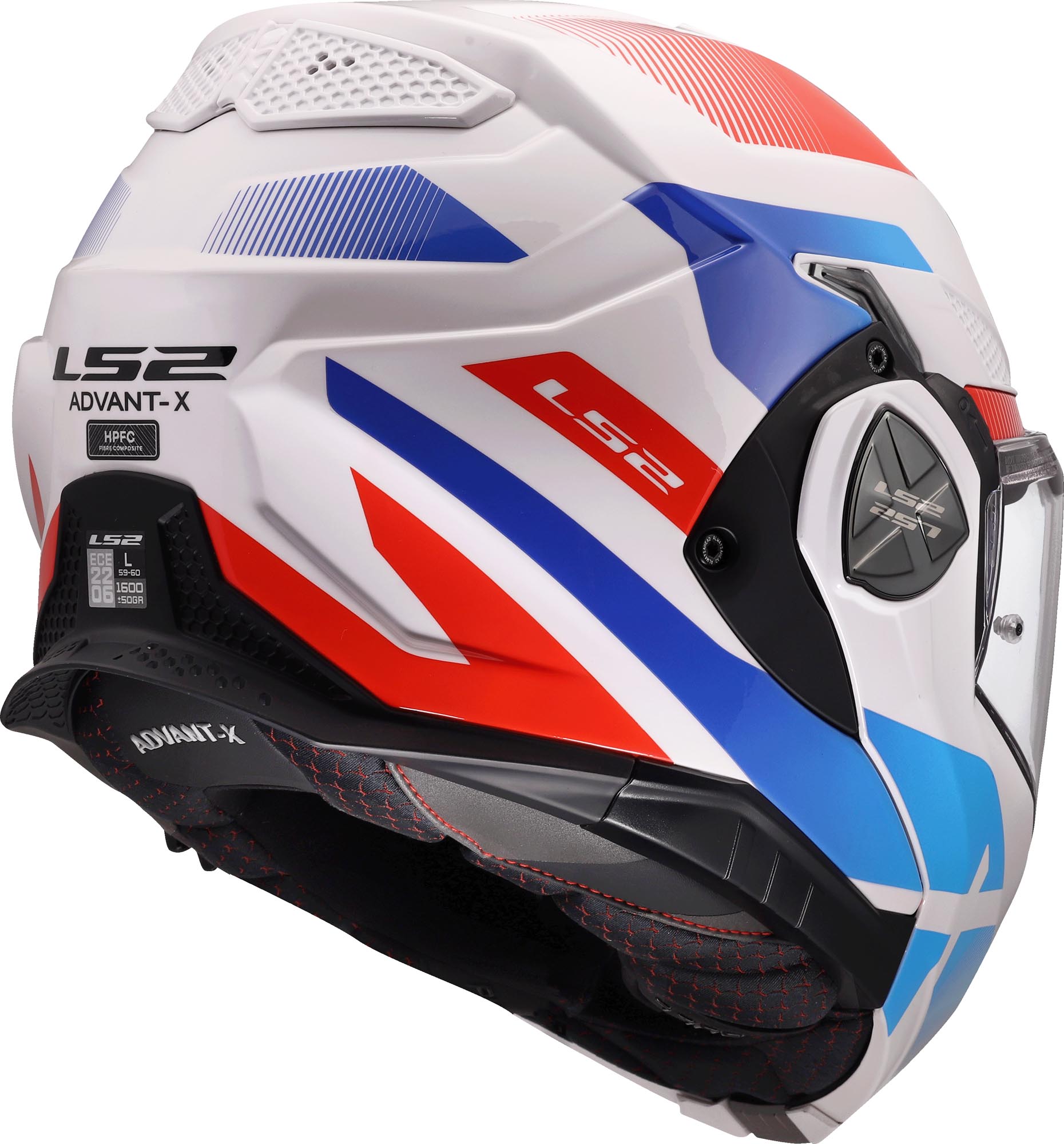 LS2 FF901 Advant X Nova Helm wit/blauw/rood M (57/58) Figuur 5