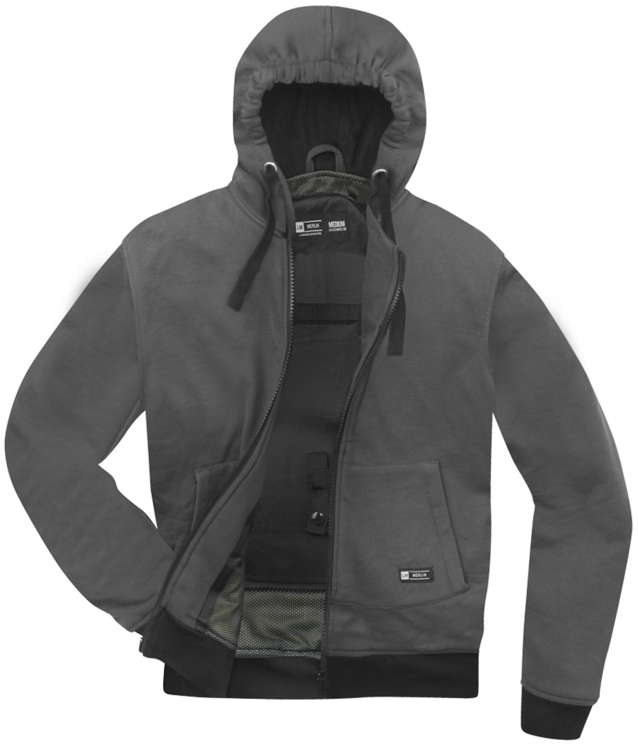Merlin Hamlin Giacca con cappuccio e zip da moto grigio M Figura 4