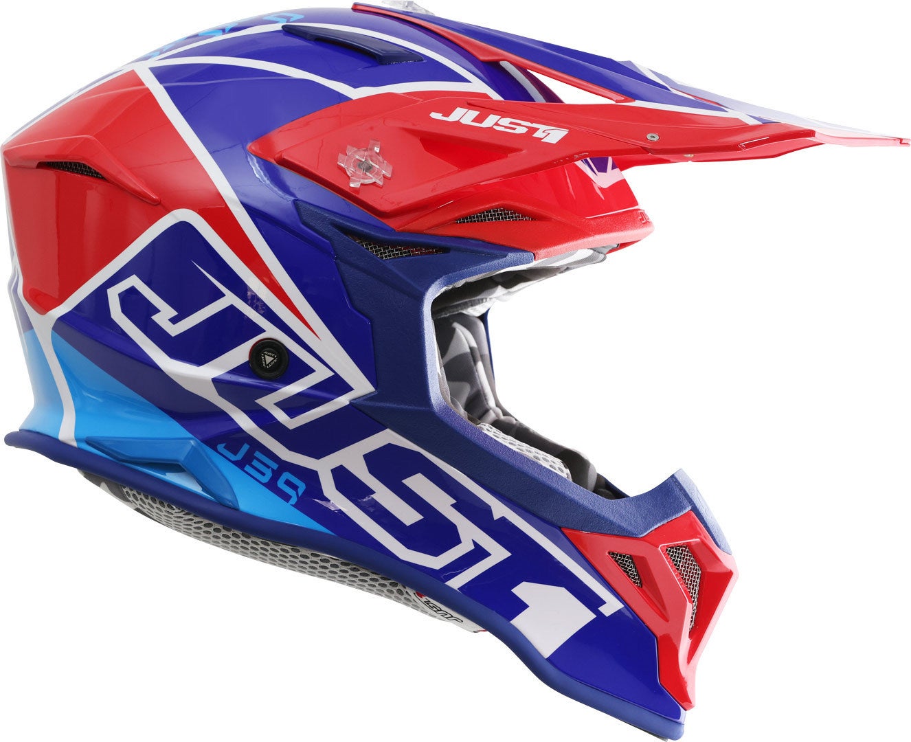 Just1 J39 Thruster Capacete de Motocross preto/branco/azul L (59/60) Figura 6