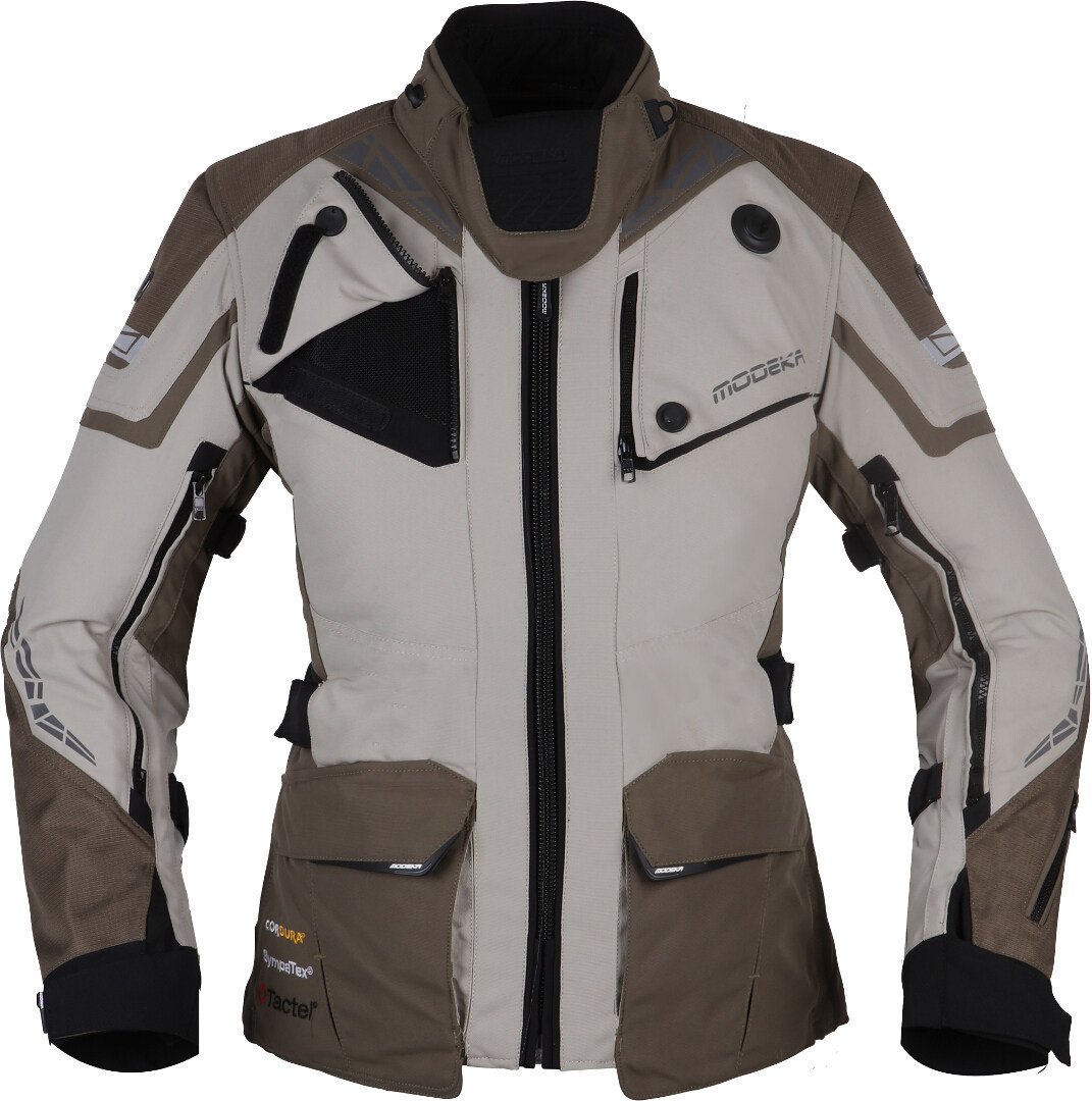 Modeka Panamericana 2 Damen Motorrad Textiljacke sand/schwarz 42 Abbildung 1