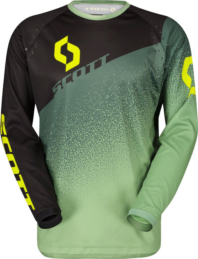 Scott 350 Dirt Evo 2023 Motocross trøje sort/grøn L Figur 1