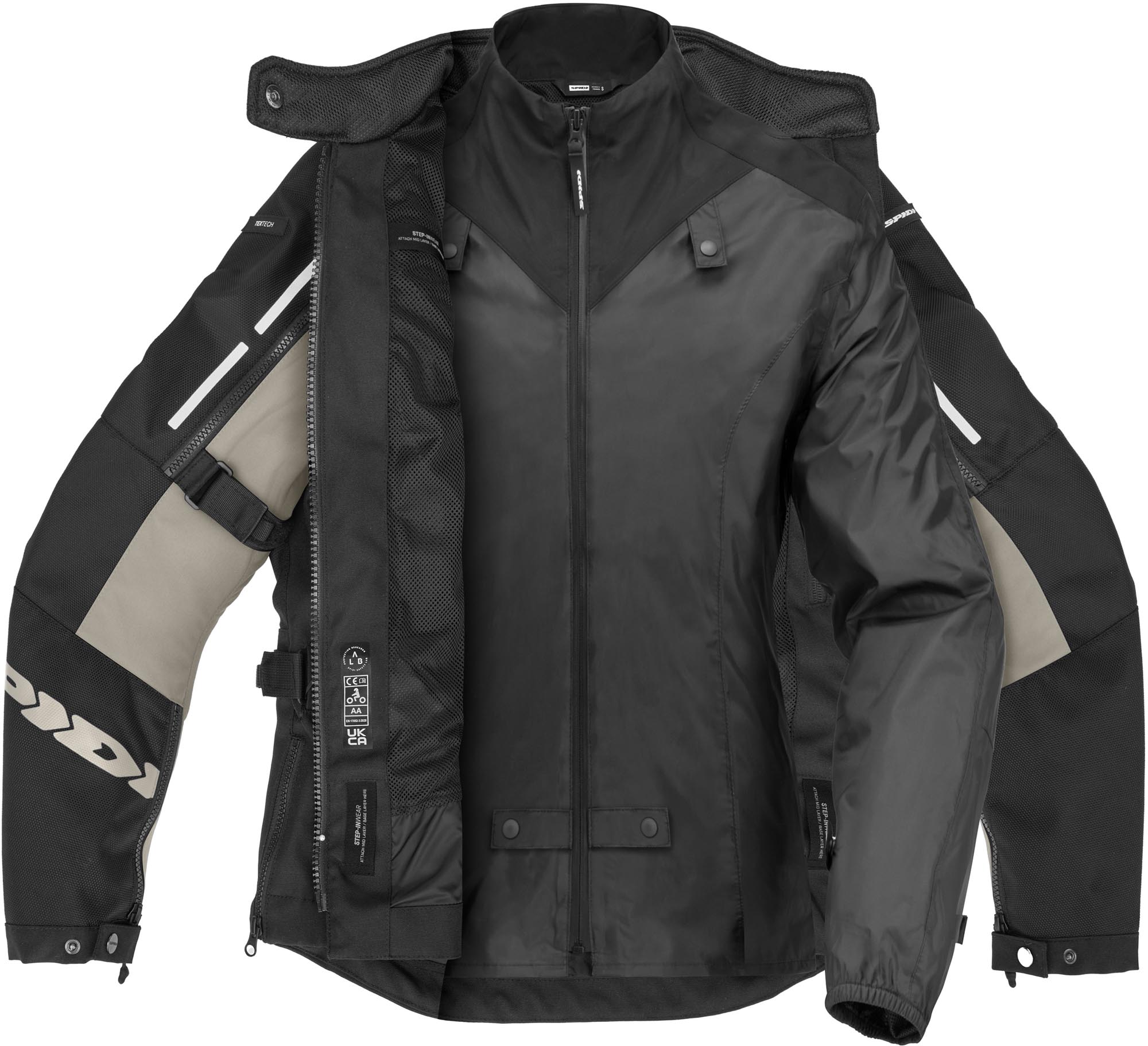 Side view of Spidi Rain Chest Insideout waterproof Ladies Motorcycle Textile Jacket