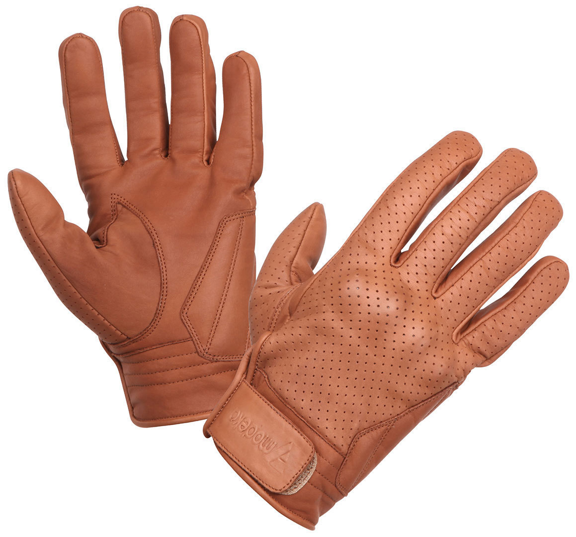 Modeka Hot Classic perforated Motorcycle Gloves brown 8 Figure 1