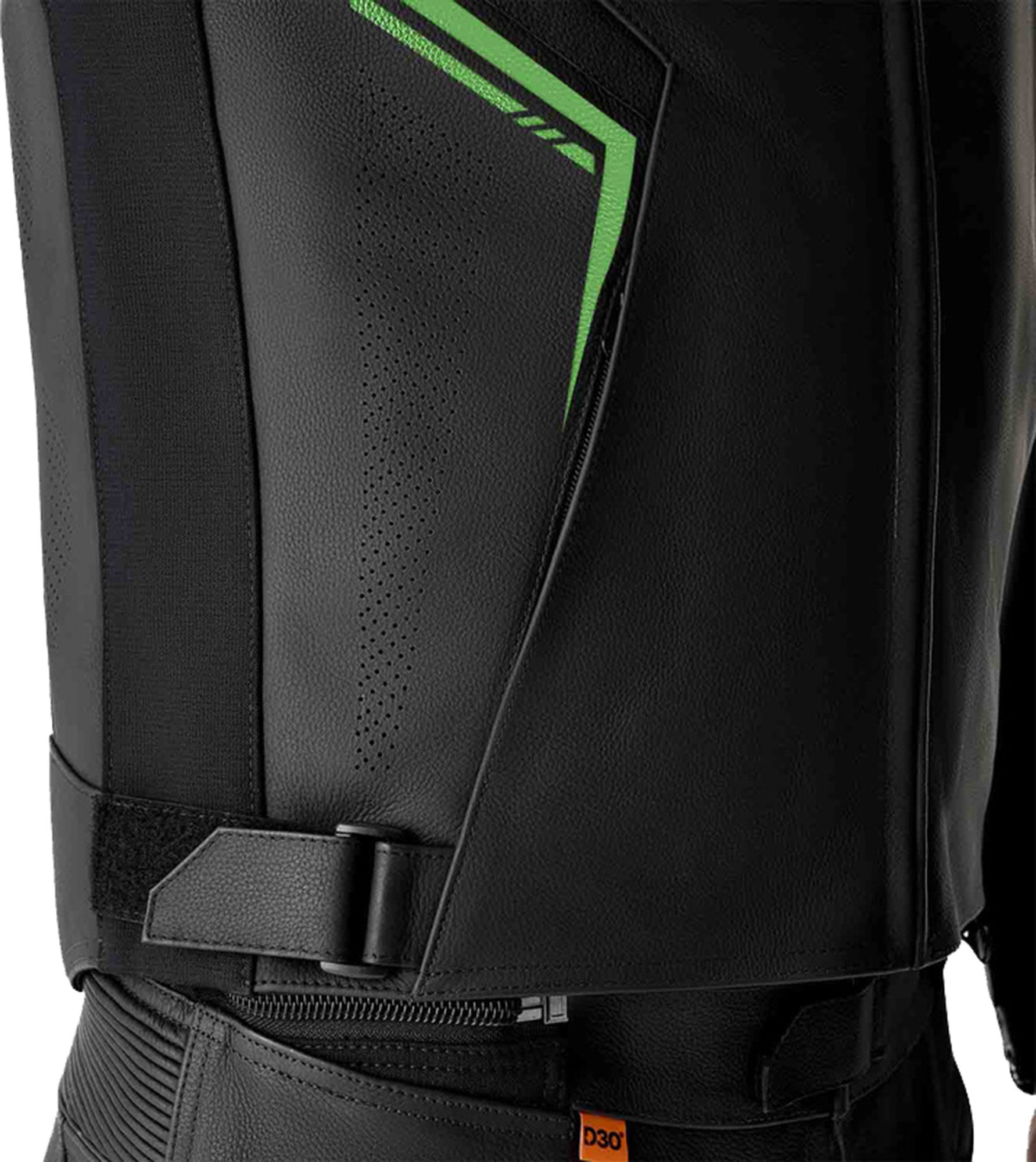 RST S1 D3O Chaqueta de cuero de motocicleta perforada negro/verde neón 3XL Figura 6