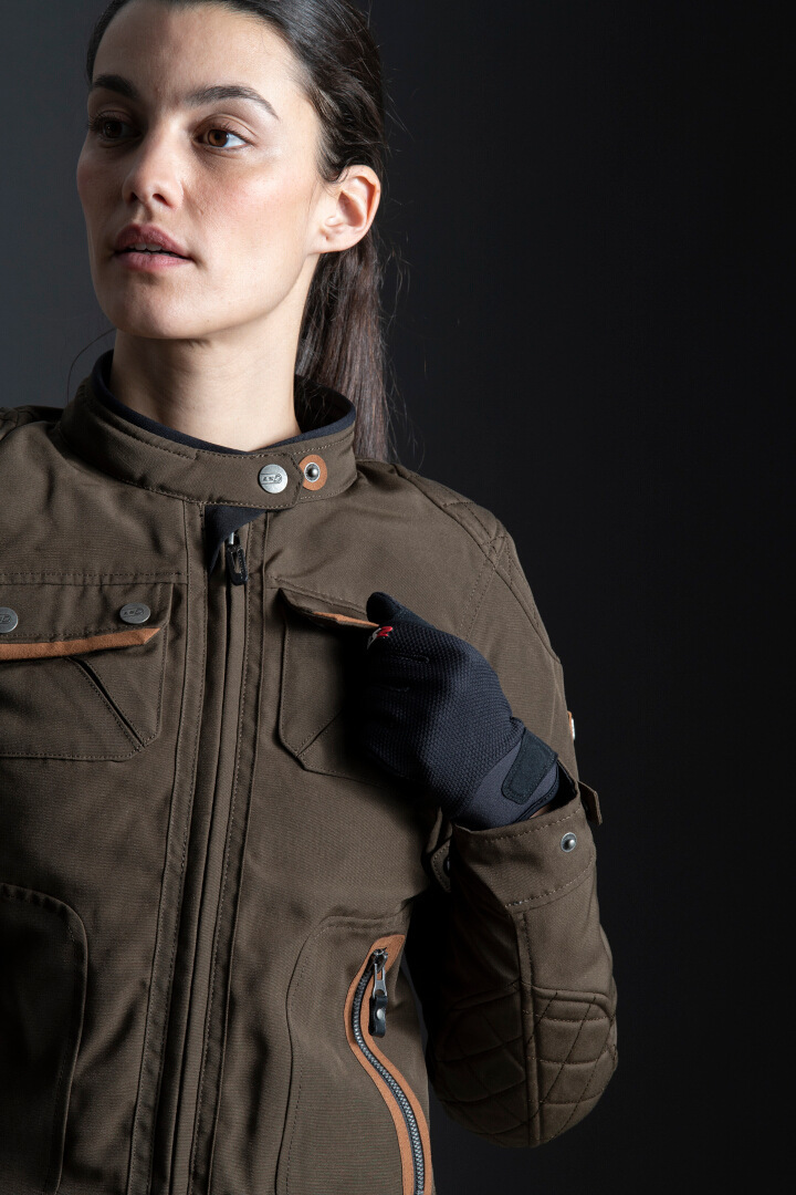 LS2 Bullet wasserdichte Damen Motorrad Textiljacke braun M Abbildung 5