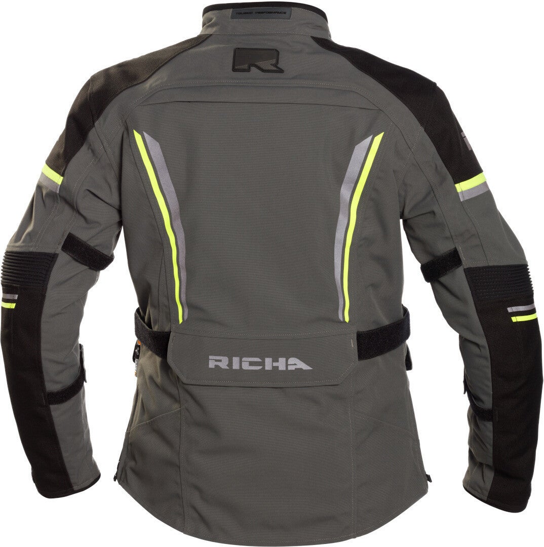 Richa Infinity 2 Pro Dame motorcykel tekstiljakke grå/sort/gul XL Figur 2