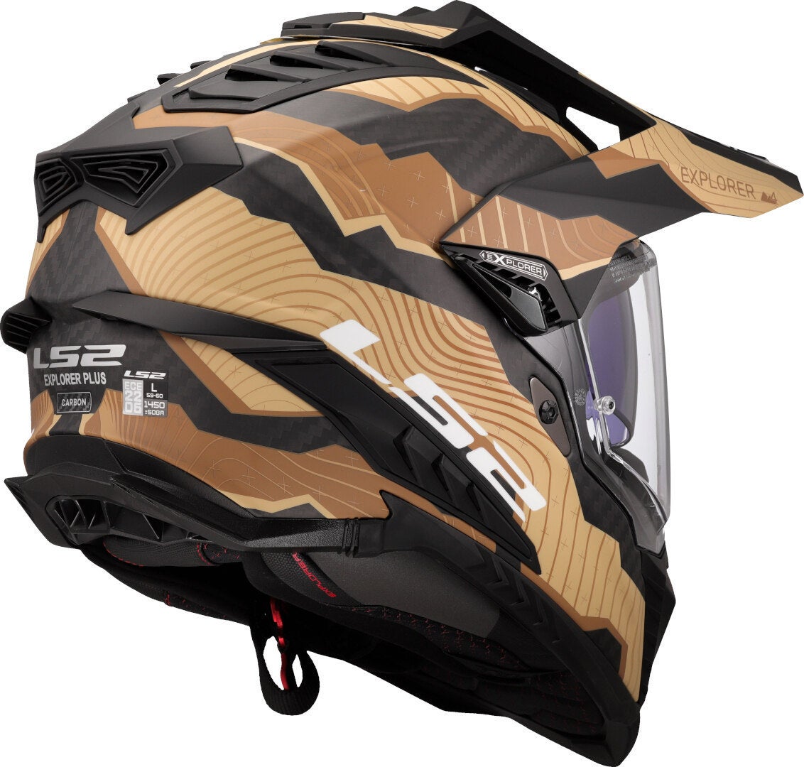 LS2 MX701 Explorer Carbon Trick Casco da motocross Sand matt S (55/56) Figura 5