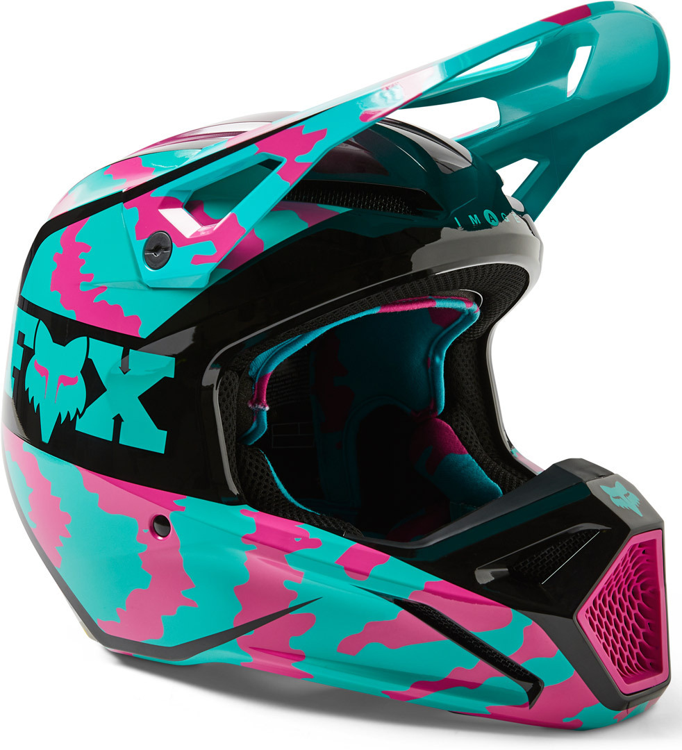 FOX V1 Nuklr Casco Motocross turchese M (57/58) Figura 1