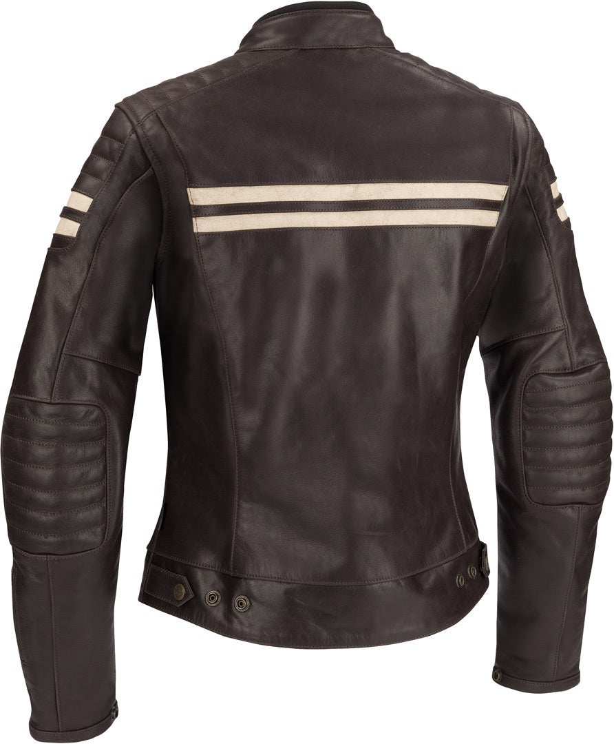Segura Stripe Damen Motorrad Lederjacke dunkelbraun 40 Abbildung 2