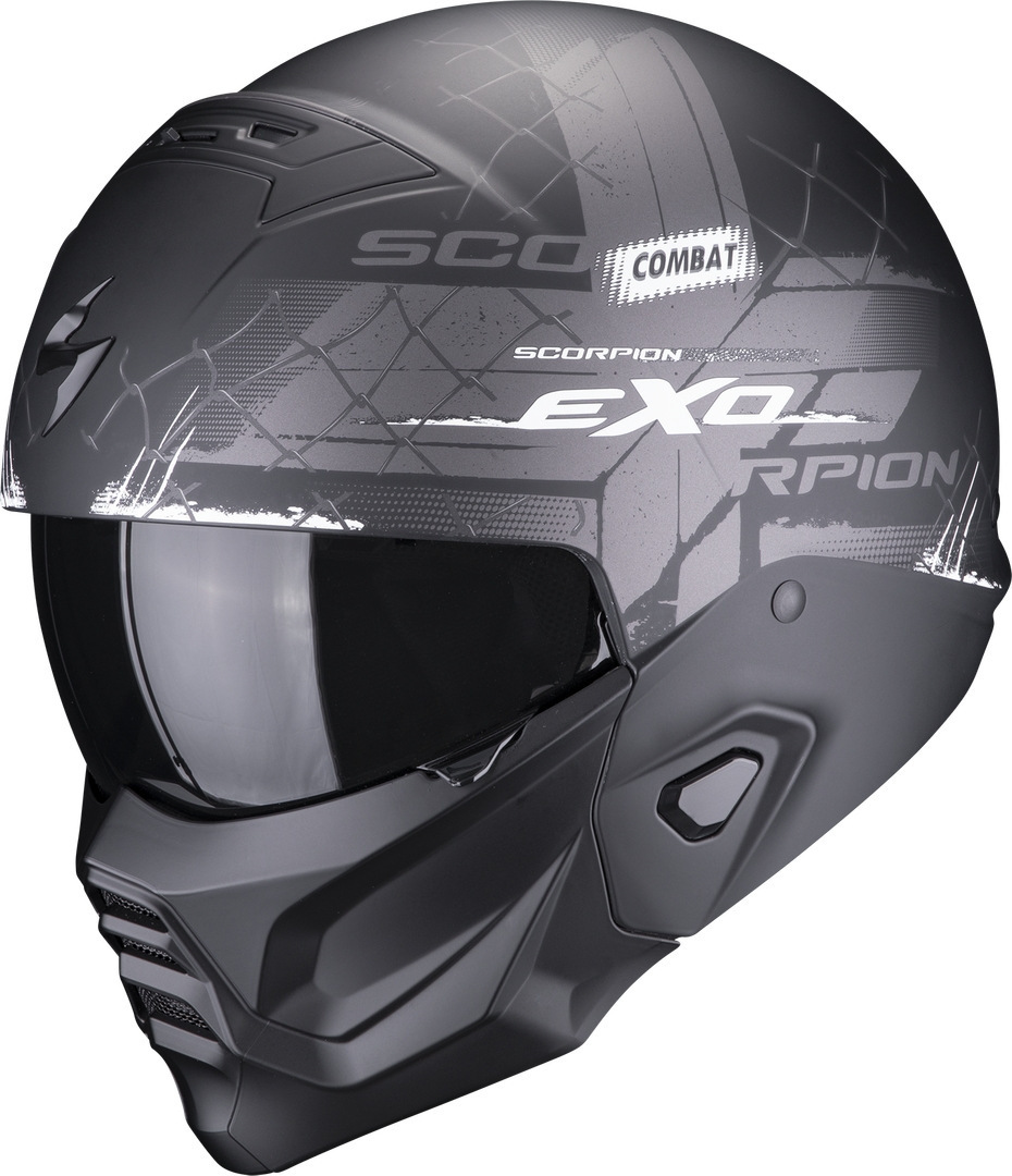 Scorpion EXO-Combat II Xenon Hjälm Svart matt/vit XL (60/61) Figur 1