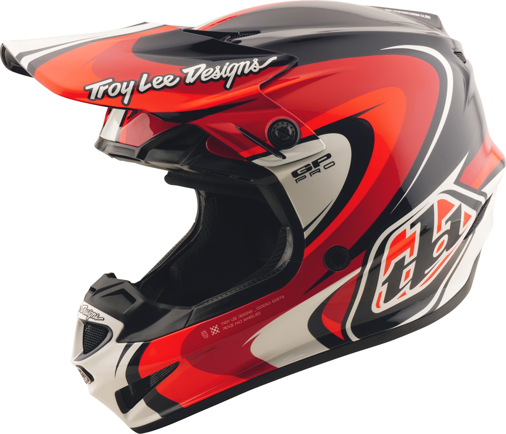Troy Lee Designs GP Pro Crossover MIPS Capacete de Motocross azul escuro/vermelho M (57/58) Figura 1