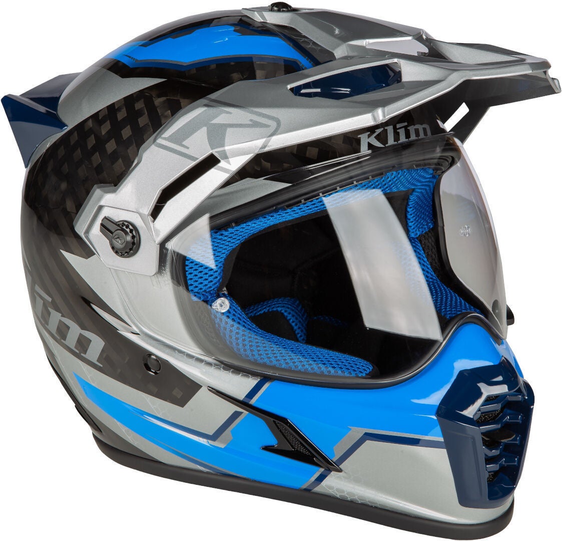 Klim Krios Pro Ventura Carbon ECE/DOT Casco da enduro grigio/blu L (59/60) Figura 3
