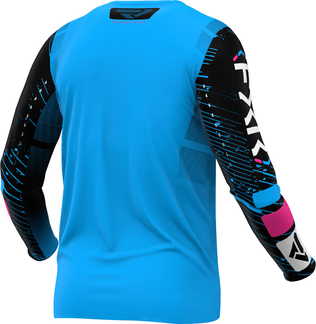 FXR Podium 2025 Tricou de motocross pentru tineret Albastru/roz XL Figura 2
