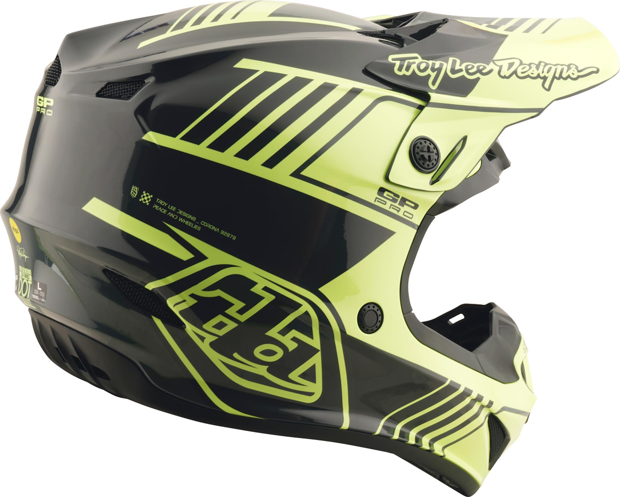 Side view of Troy Lee Designs GP Pro MIPS Segment Motocross Helmet