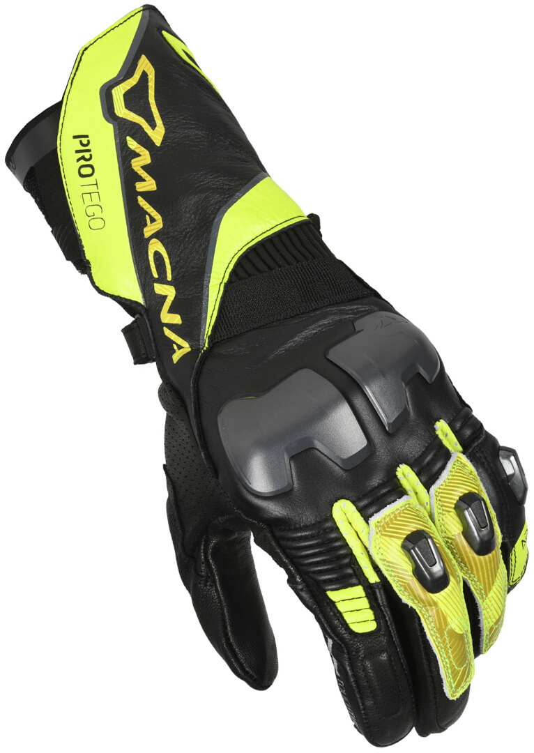 Macna Protego Motorcykel handsker sort/gul L Figur 1