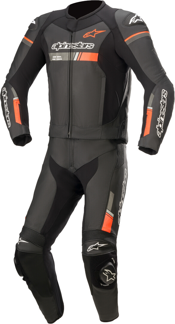 Alpinestars GP Force Chaser Two Piece Motorcycle Leather Suit black/red 52 Figure 1