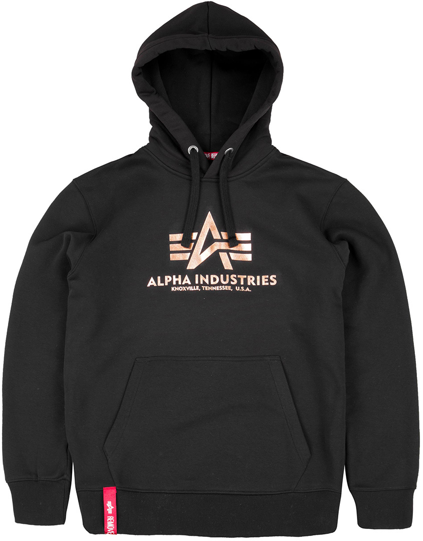 Alpha Industries Basic Hoodie black/gold S Figure 1