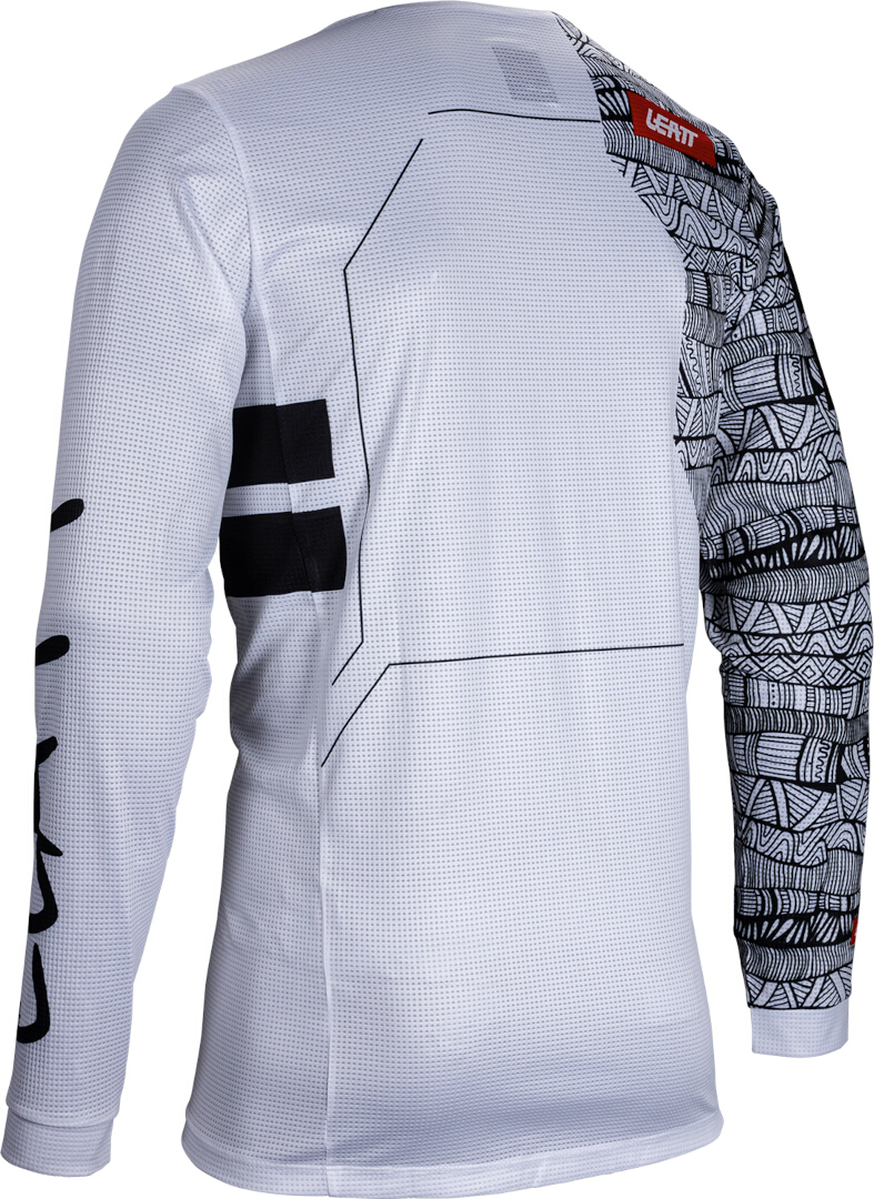 Leatt 3.5 Ride Kit Mosaic 2025 Set de tricou și pantaloni de motocross Alb/Negru/Roșu M Figura 3