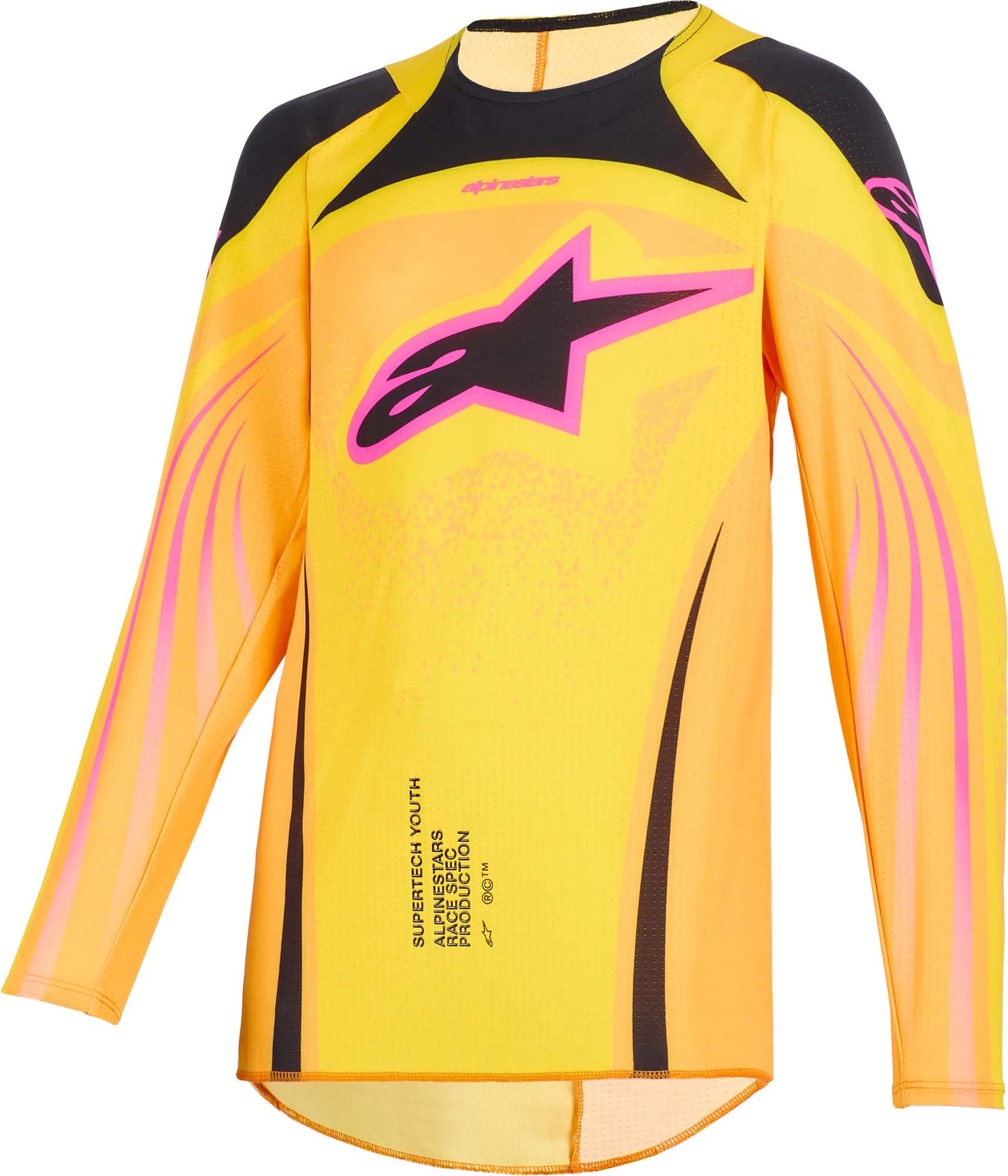 Alpinestars Supertech Nomur Jugend Motocross Jersey orange/gelb M Abbildung 1