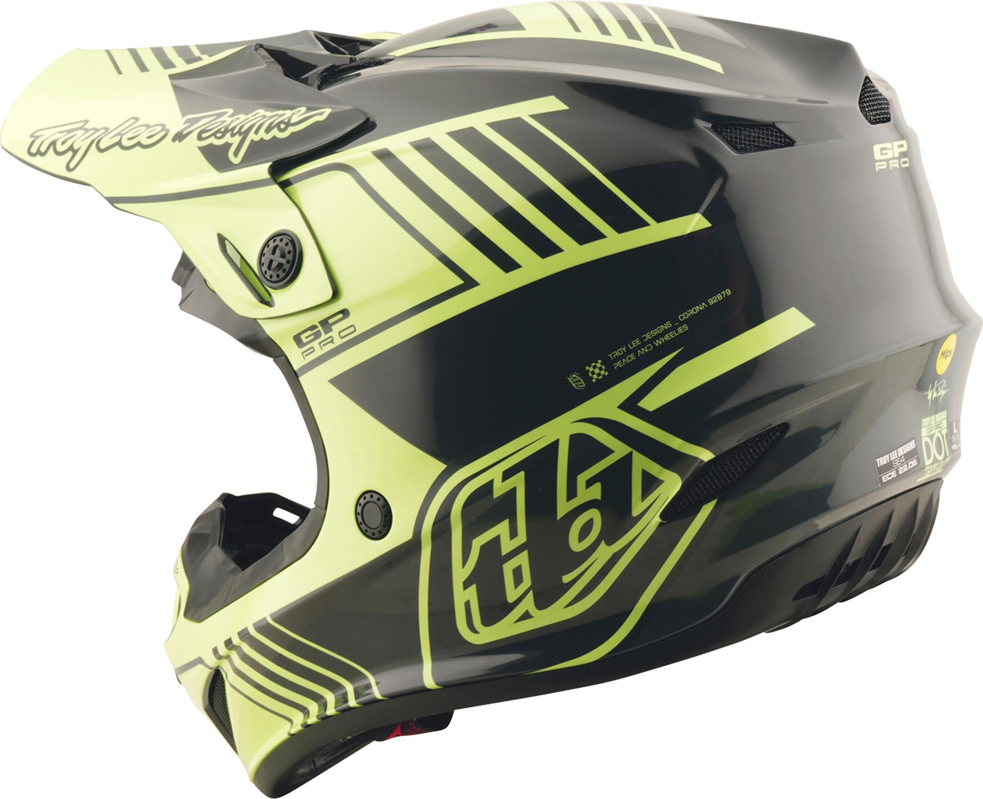 Side view of Troy Lee Designs GP Pro MIPS Segment Motocross Helmet