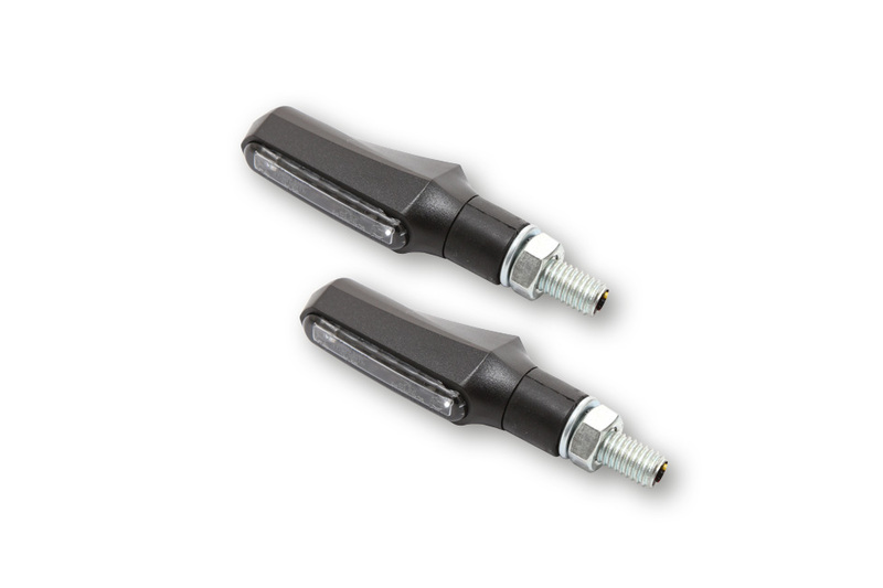 HIGHSIDER Smart Shorty-Fin LED 3in1 Indikator Bakljus Kombination Kropp Svart / Lins Rökt (Par), Bak Figur 2