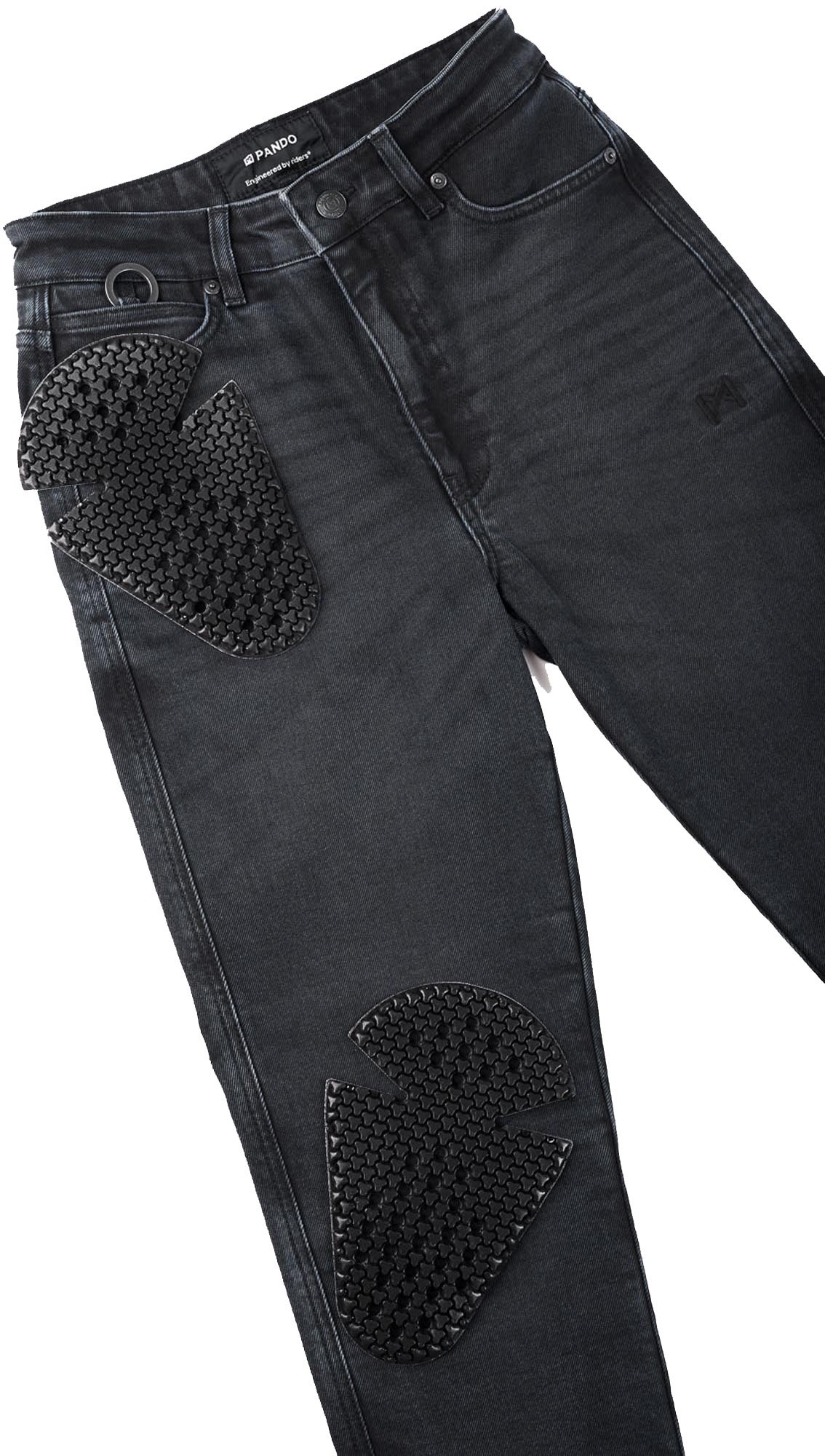 Pando Moto Kaya Slim Graphite Dames Motorjeans 32/32 Figuur 3