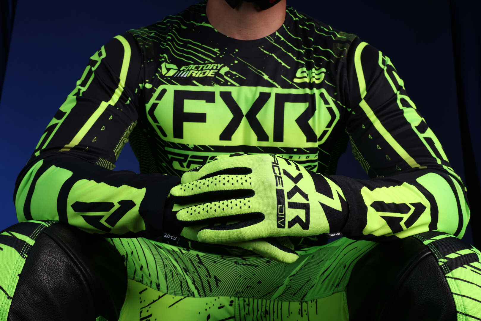 FXR Podium 2025 Tricou de motocross Negru/Verde XS Figura 3