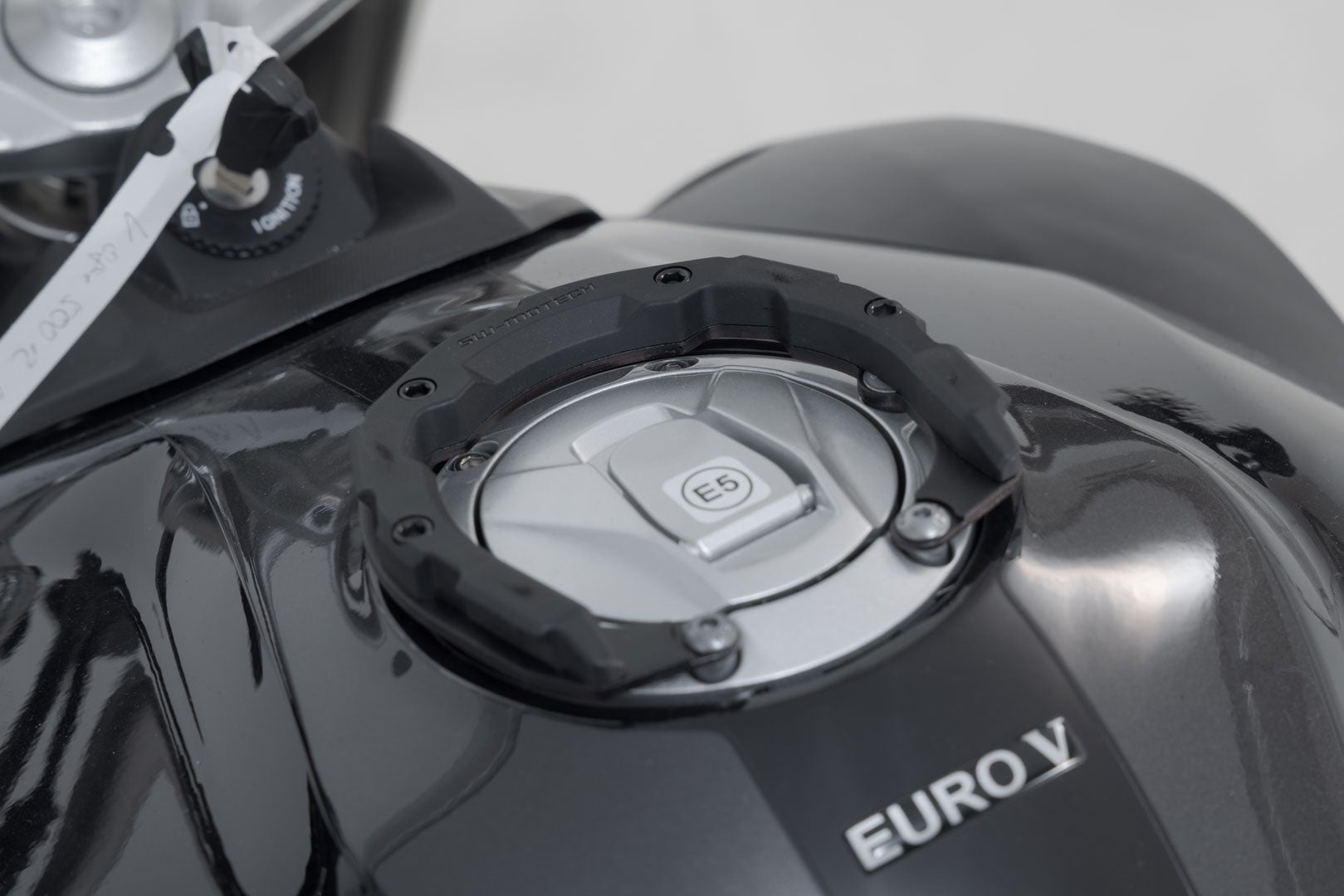Side view of SW-Motech PRO tank ring - Black. Voge 500R, 650 DS/X, R625.