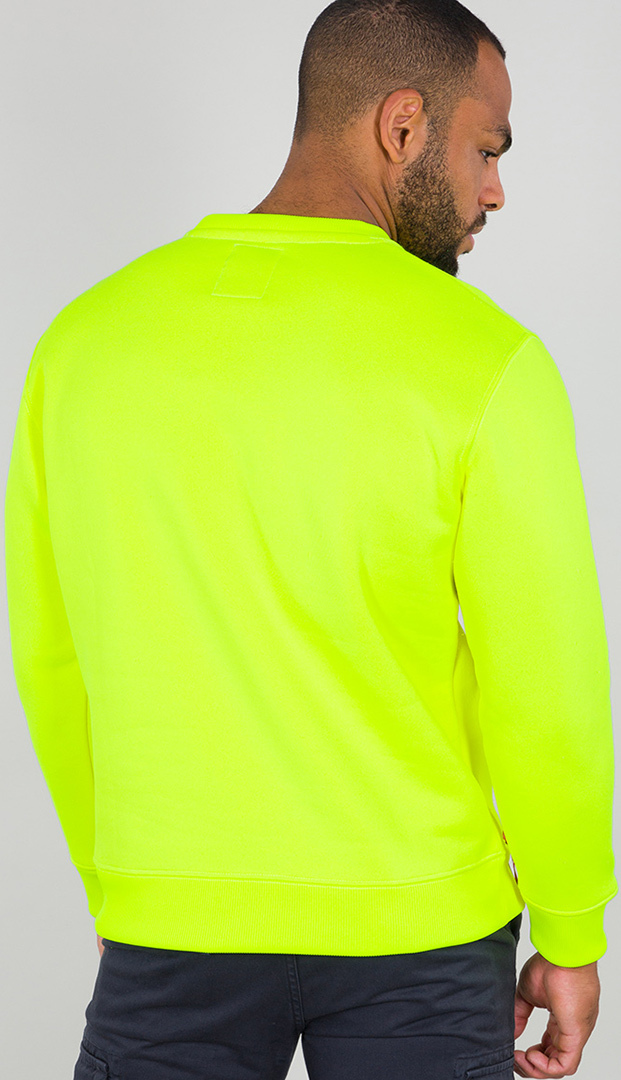 Alpha Industries Basic Sweatshirt neon yellow M Figure 2