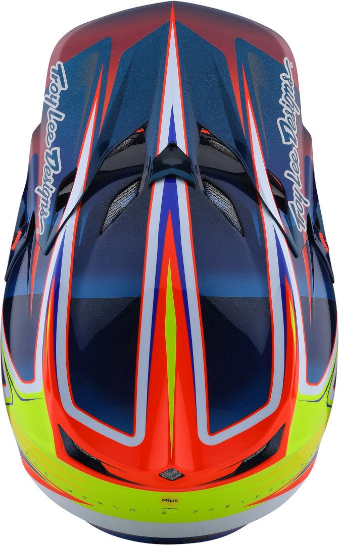 Troy Lee Designs SE5 MIPS Carbon Lines Casco Motocross blu/rosso S (55/56) Figura 3
