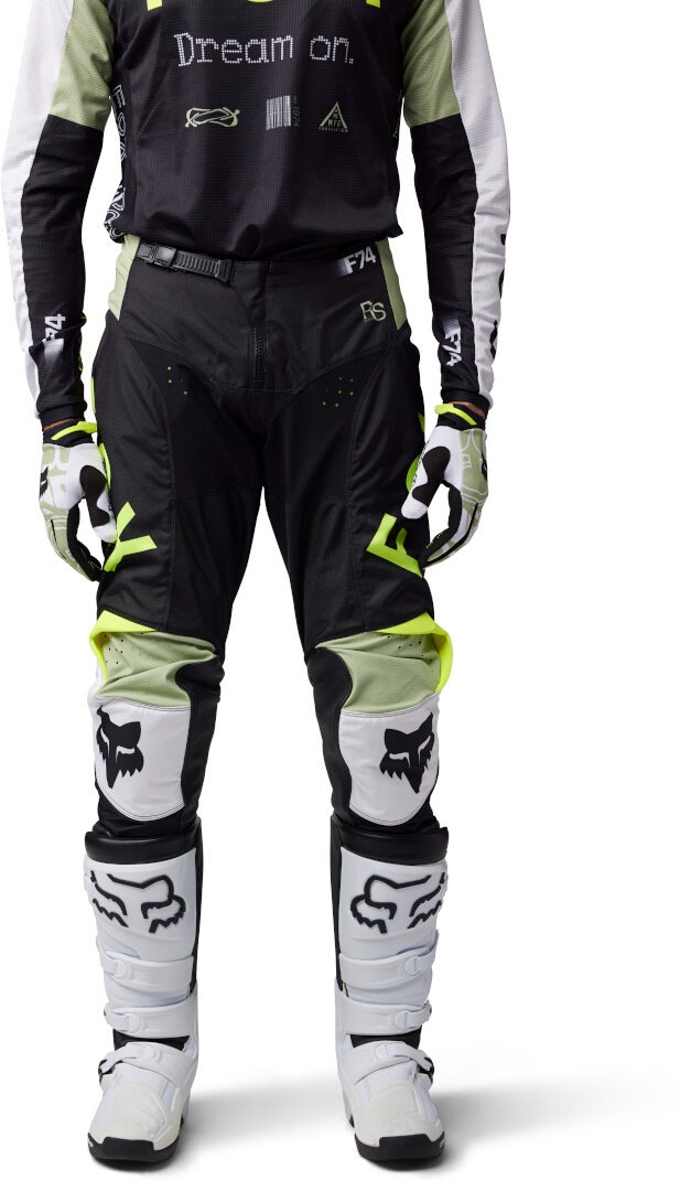 FOX 180 Race Spec Motocross Bukser sort/grøn/hvid 38 Figur 3