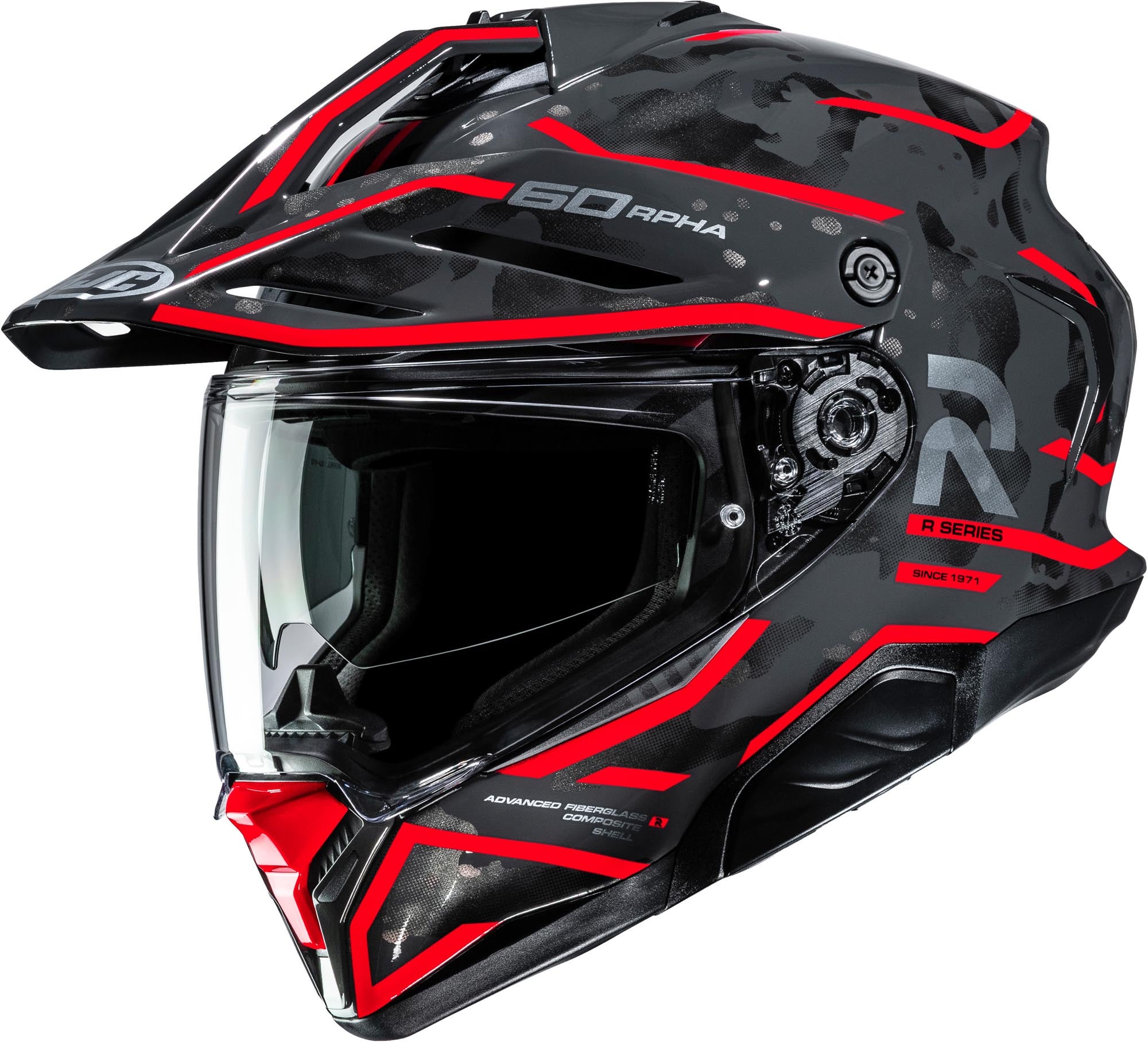 HJC RPHA 60 Kiva Enduro Helmet black/red M (57/58) Figure 1