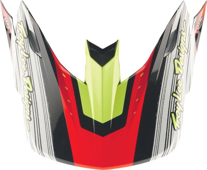 Troy Lee Designs SE5 Composite Stripes Peak - Svart/Infrarött Figur 2