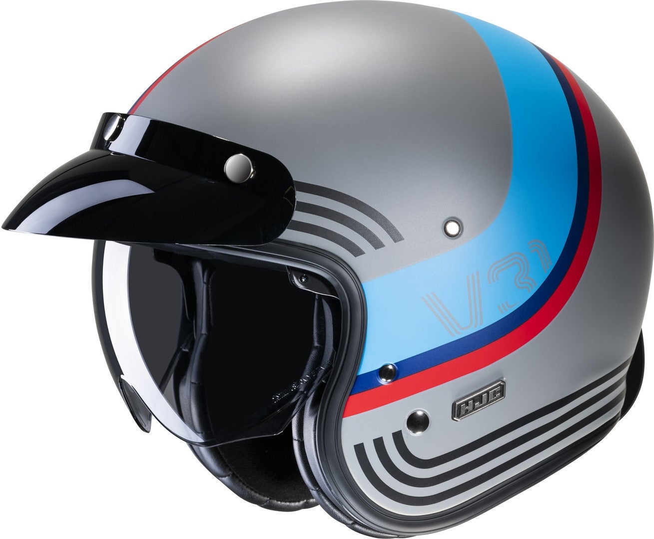 HJC V31 Byron Retro Jethjelm grå/blå XL (60/61) Figur 8