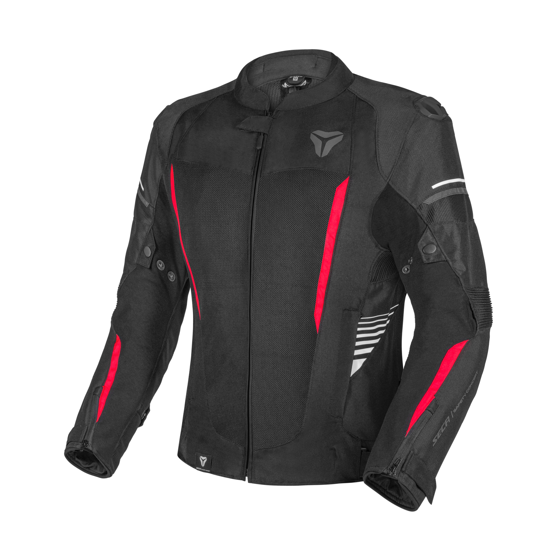 Seca Aero Pro Mesh Jaqueta têxtil de motocicleta preto/vermelho S Figura 1