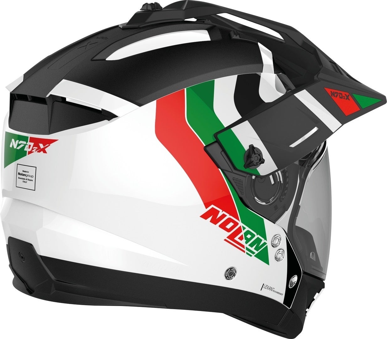 Nolan N70-2 X Decurio N-Com Casque Noir/Blanc/Vert S (56) Figure 3