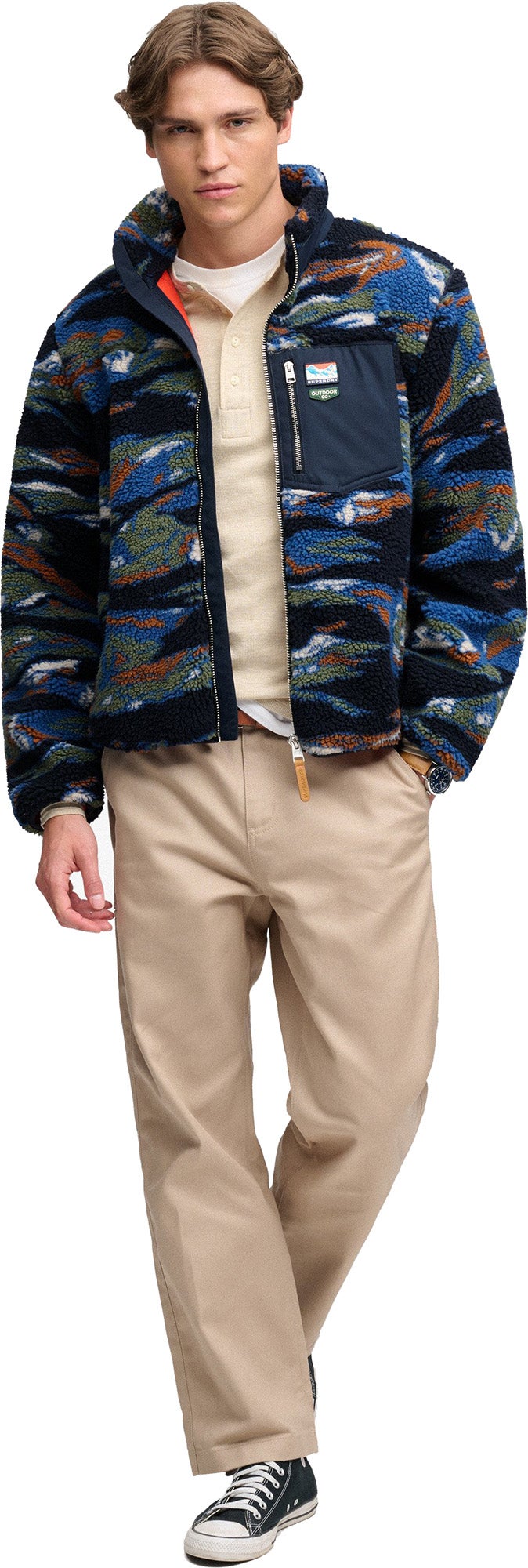 Superdry & Co Terrain Fleecejakke Flåden S Figur 5