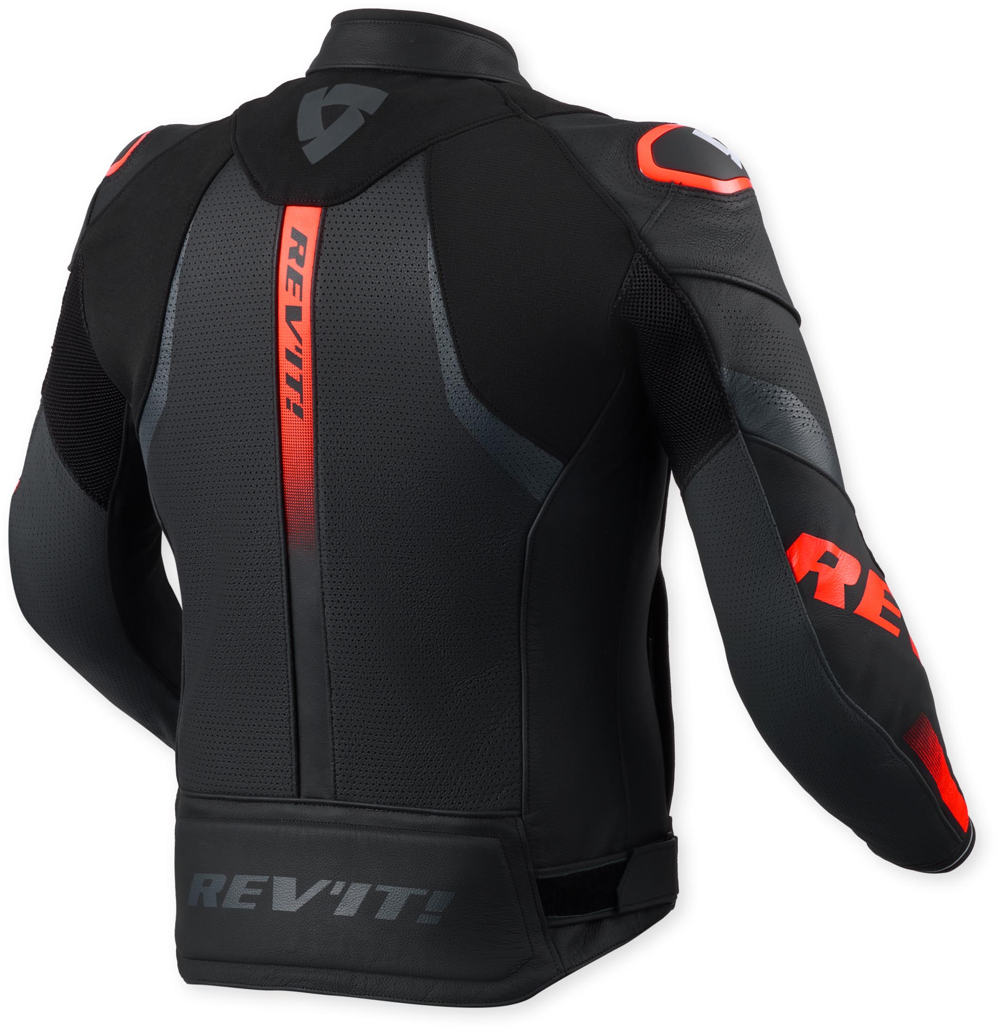 Revit Hyperspeed 3 Air perforated Motorcycle Leather Jacket black/neon-red 52 Figure 2