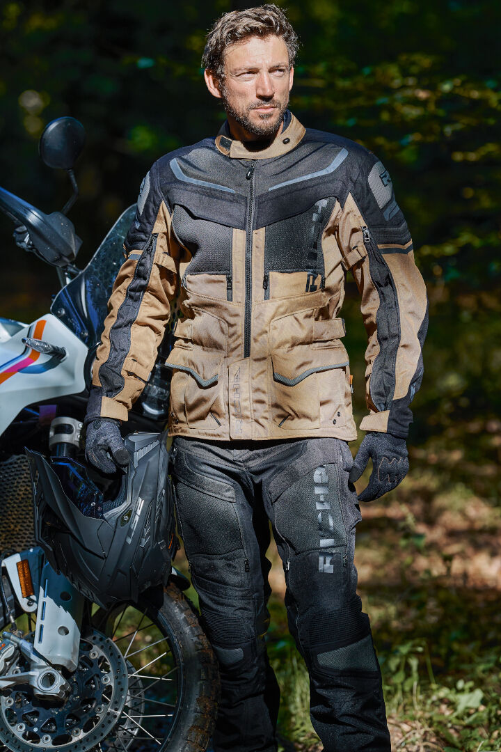 Richa Infinity 2 Adventure waterproof Motorcycle Textile Jacket brown/black S Figure 10