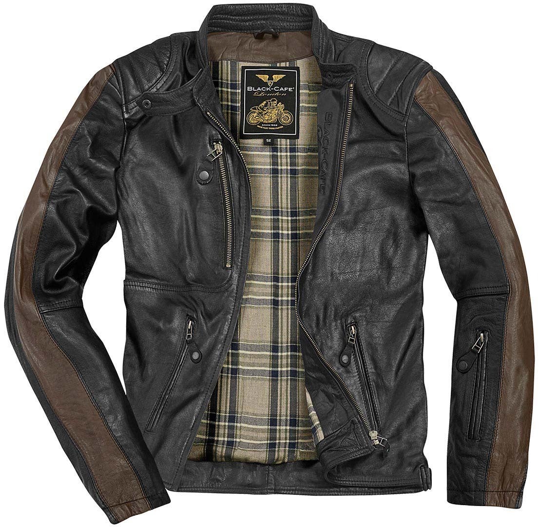 Black-Cafe London Vintage Motorcycle Leather Jacket black/brown 60 Figure 2