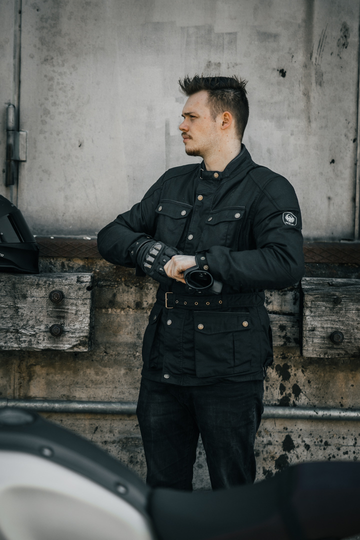 Merlin Kurkbury Jachetă ceruită pentru motocicletă negru M Figura 7