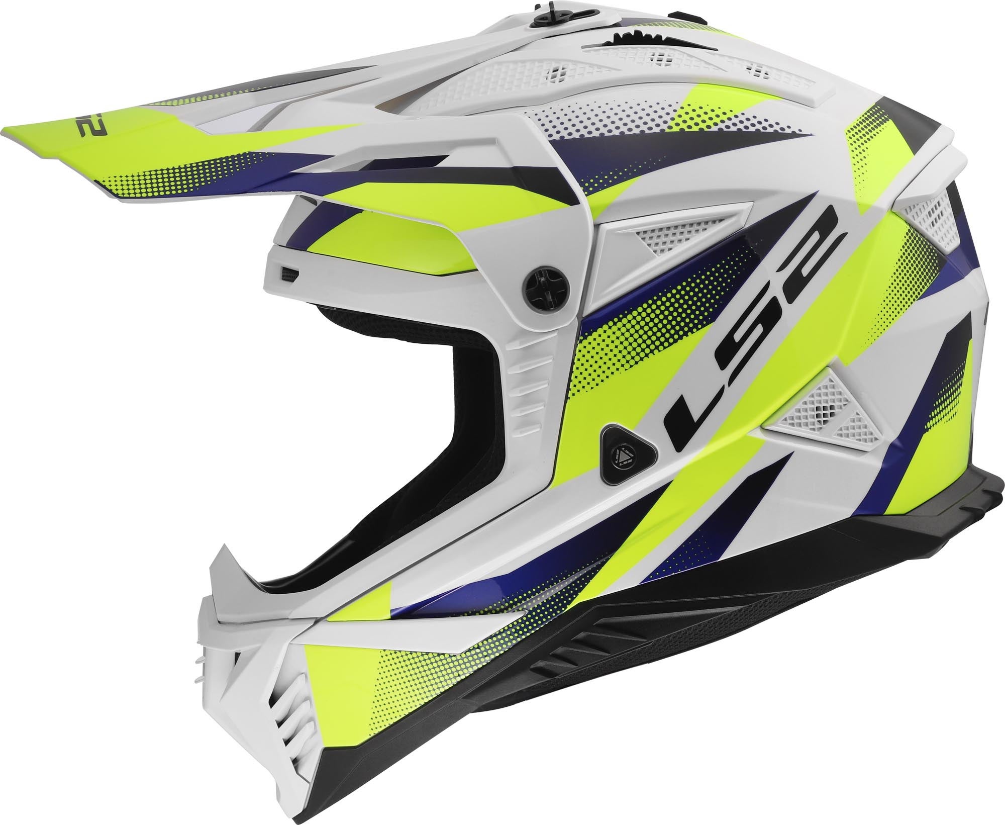 LS2 MX708 Fast II Fort bela/rumena S (55/56) Slika 5